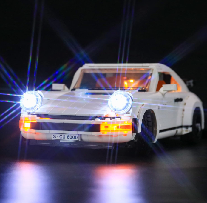 GEAMENT LED-Licht-Set für 2021 Porsche 911 – Kompatibel mit Lego 10295 Creator Expert Modell B-Ware