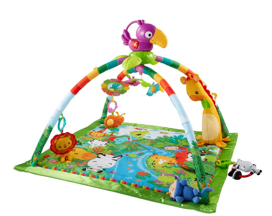 Fisher-Price Rainforest Krabbeldecke für Baby mit Erlebnisbogen GXC35 B-Ware