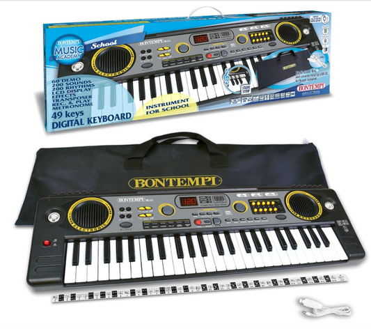 Bontempi Digital Keyboard 15 4920 mit 49 Tasten, Schwarz B-Ware